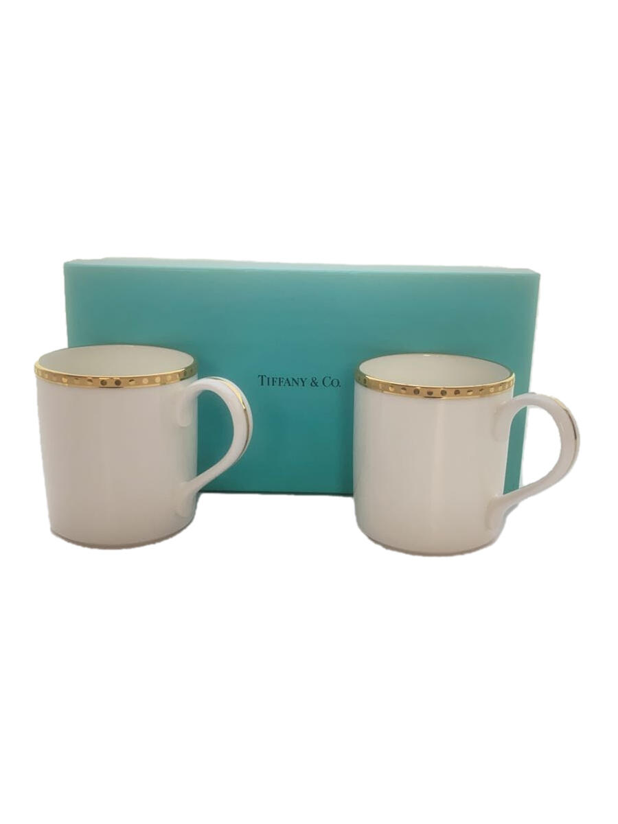 【中古】TIFFANY&Co.◆カップ&ソーサー/2点セット/WHT/ホワイト【キッチン用品】