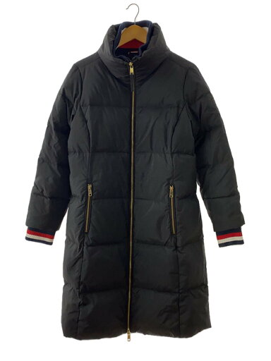 【中古】TOMMY HILFIGER◆ロングダウンジャケット/L/--/BLK/無地【レディースウェア】 【中古】TOMMY HILFIGER◆ロングダウンジャケット/L/--/BLK/無地【レディースウェア】