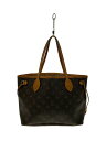 【中古】LOUIS VUITTON◆1)ネヴァーフルMM_モノグラム・キャンバス_BRW/PVC/BRW【バッグ】