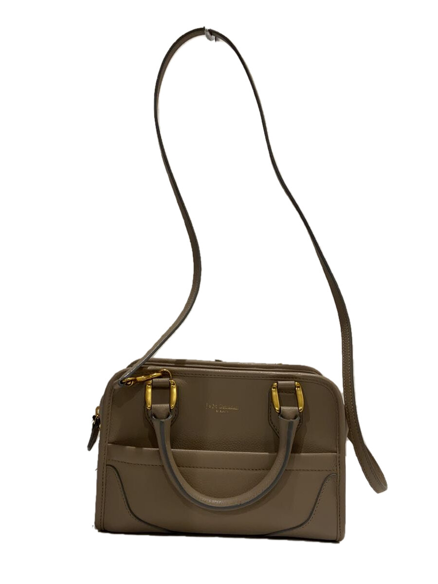【中古】J&M DAVIDSON◆MIA CUBE MINI/ショルダーバッグ/--/BEG/無地【バッグ】(4)