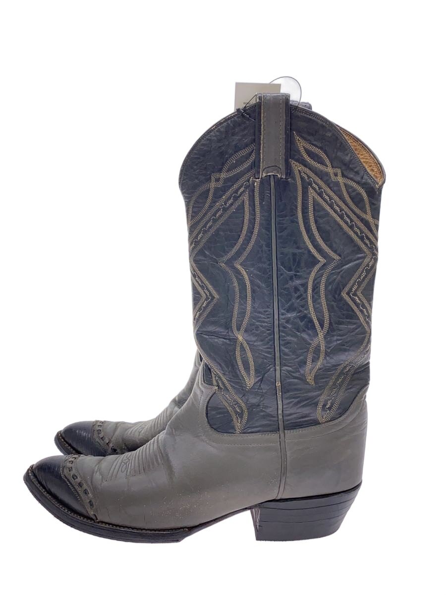 【中古】TONY LAMA◆ウェスタンブーツ/US9/GRY/レザー//【シューズ】