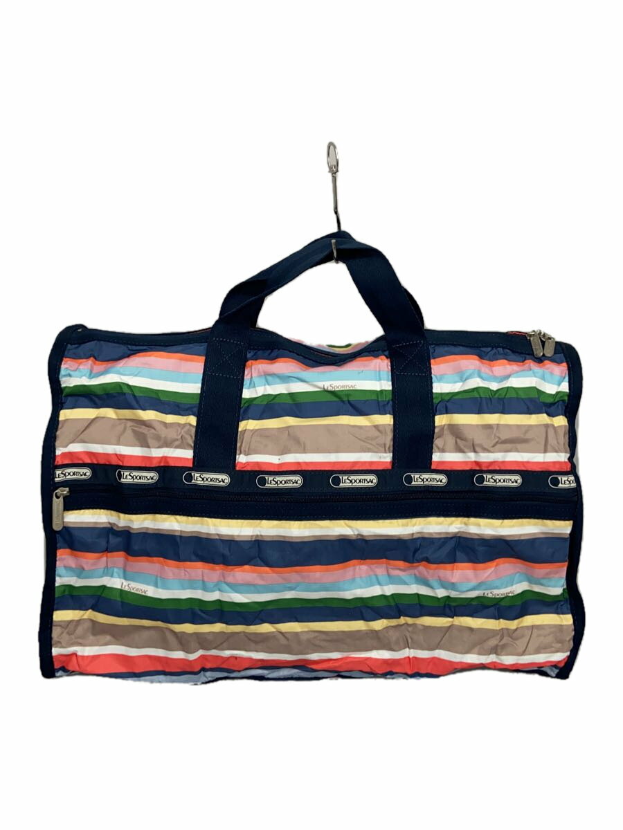 【中古】LESPORTSAC◆ボストンバッグ/--/マルチカラー/ボーダー【バッグ】