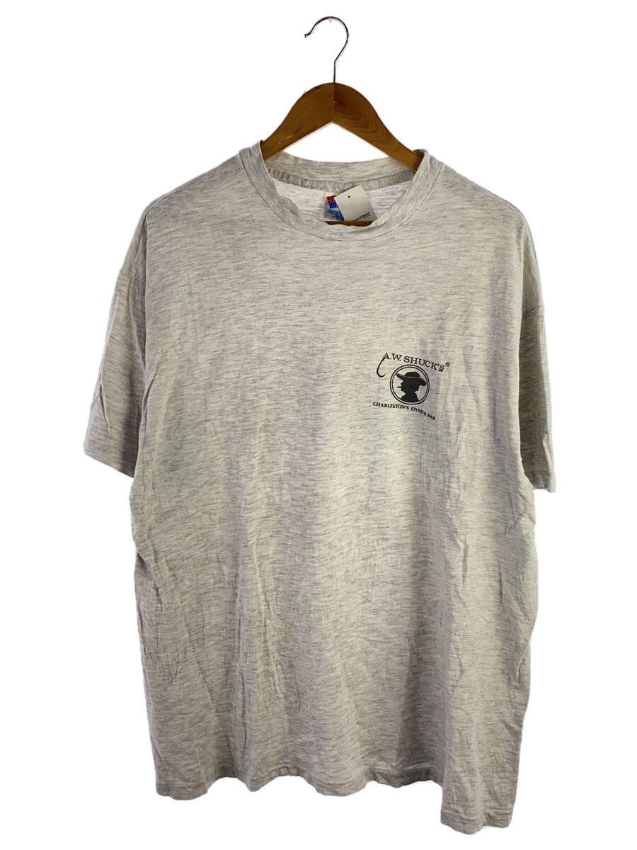 Hanes◆A.W.SHUCKS TEE/XL/コットン/GRY/プリント