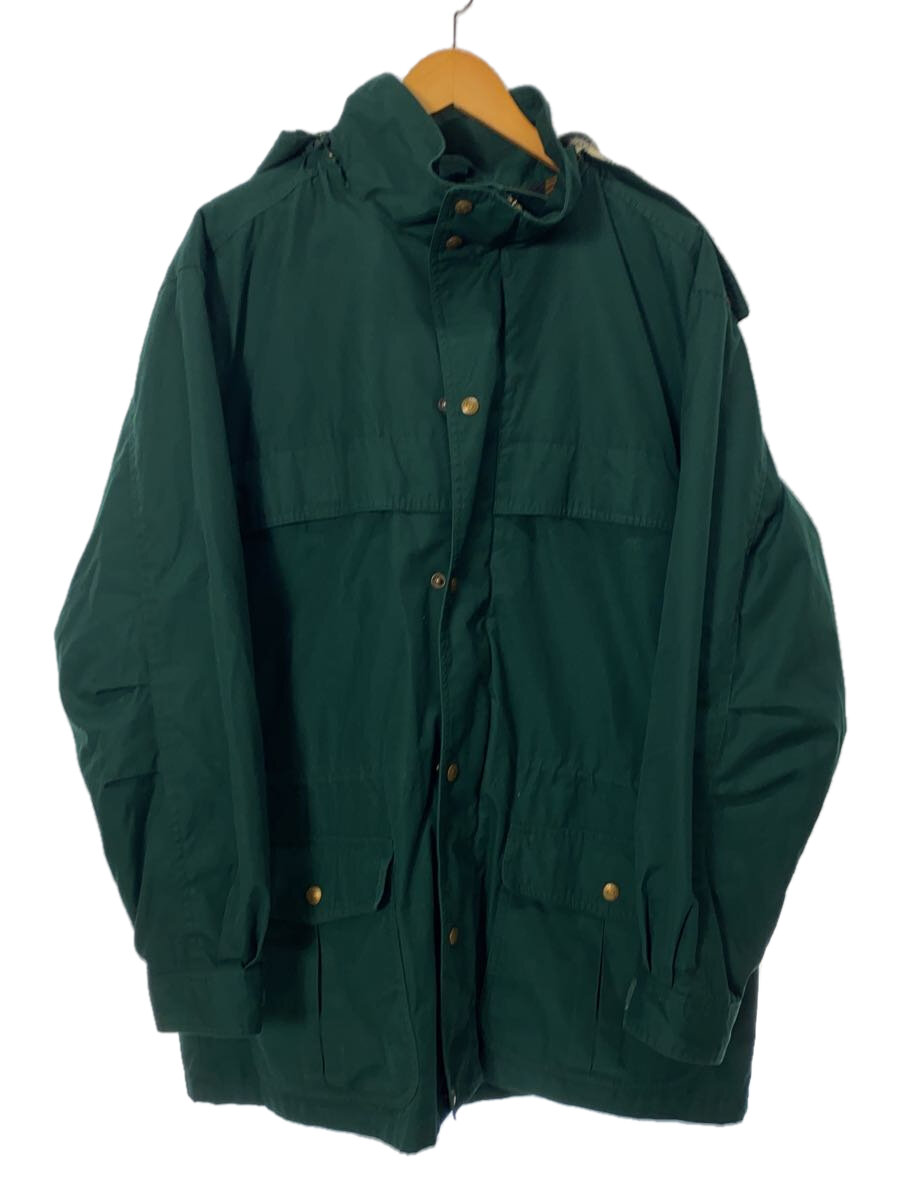 【中古】EDDIE BAUER◆90S/白タグ/マウンテンパーカ/L/ポリエステル/GRN【メンズウェア】