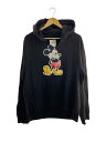 【中古】TAKAHIROMIYASHITA TheSoloist.◆パーカー/52/コットン/BLK/プリント/0029aSS20/×Disney/ミッキーマウス/個人ダメーシ【メンズウェア】