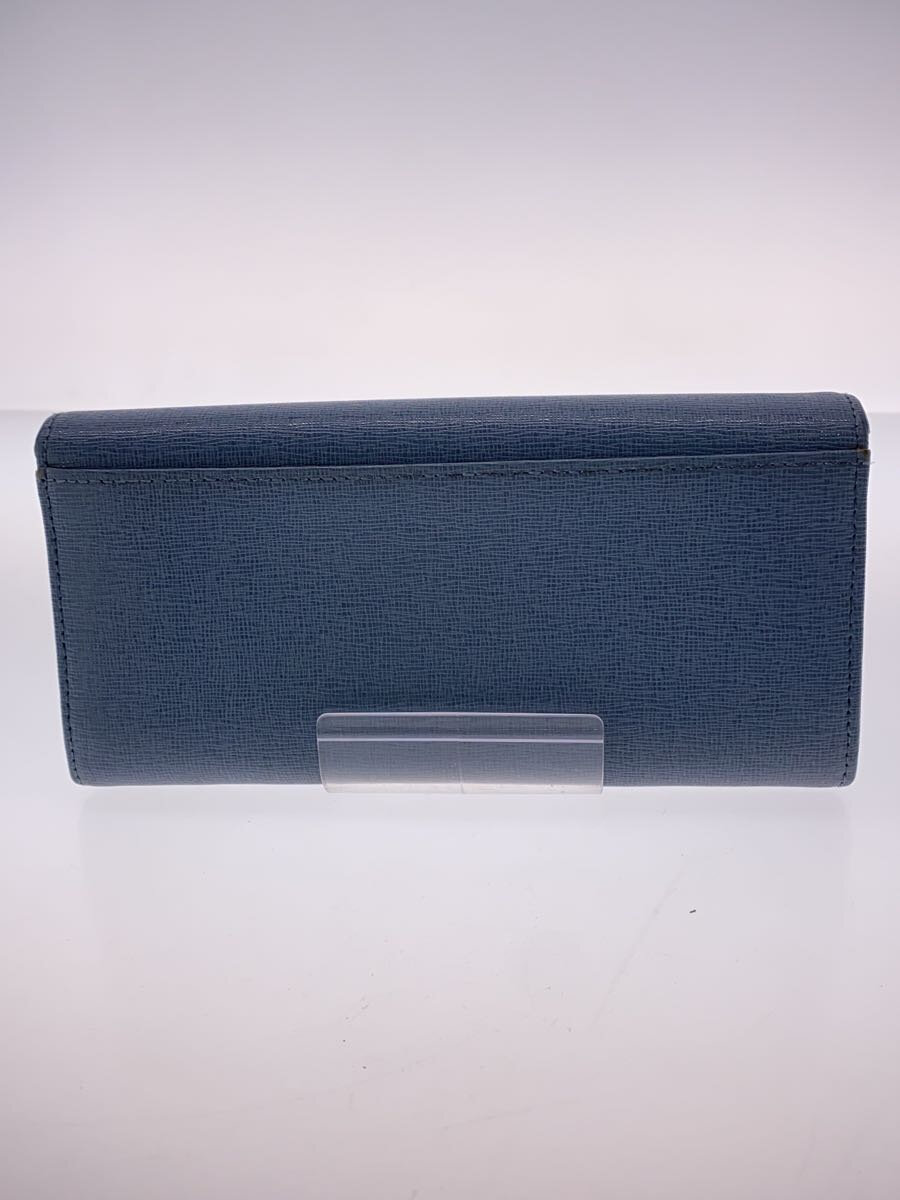 【中古】FURLA◆長財布/PVC/BLU/無地/レディース【服飾雑貨他】