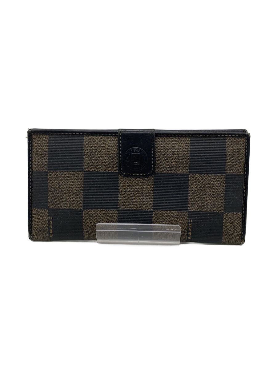 【中古】FENDI◆長財布/レザー/BRW/メンズ【服飾雑貨他】