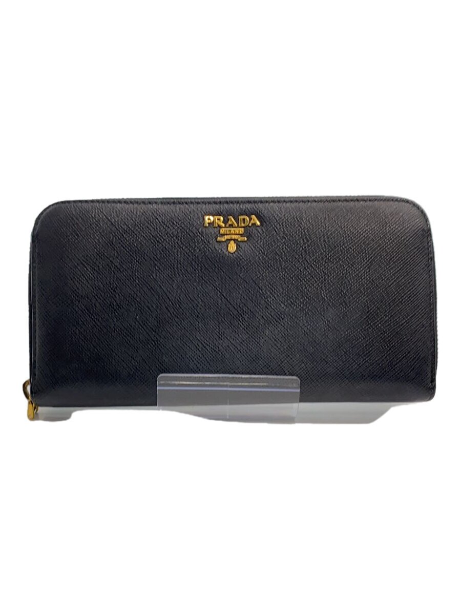 【中古】PRADA◆長財布/牛革/BLK/レディース/1ML506【服飾雑貨他】