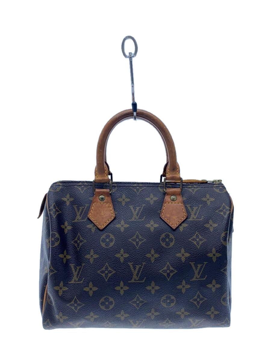 【中古】LOUIS VUITTON◆1)スピーディ25_モノグラム・キャンバス_BRW/PVC/BRW【バッグ】