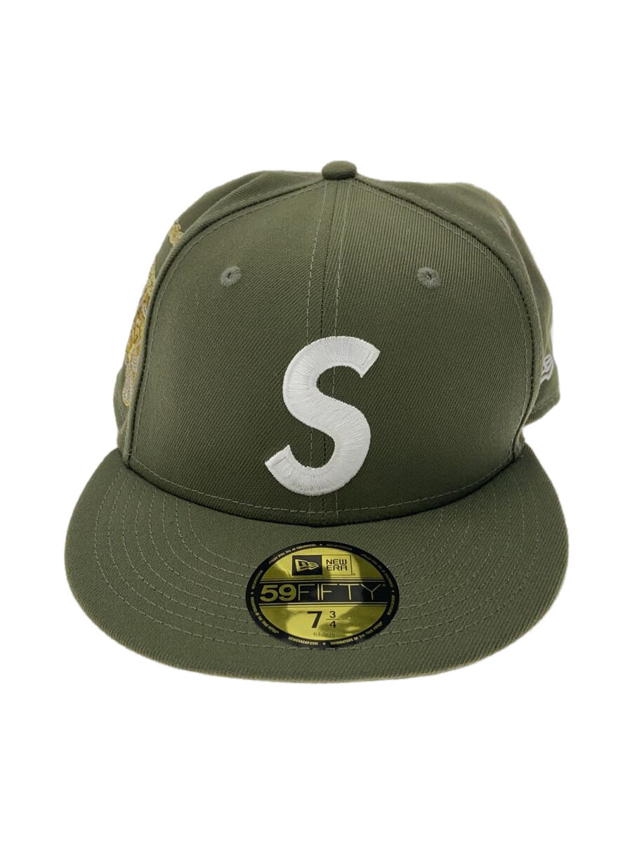【中古】Supreme◆キャップ/7 3/4/ポリエステル/KHK/メンズ【服飾雑貨他】