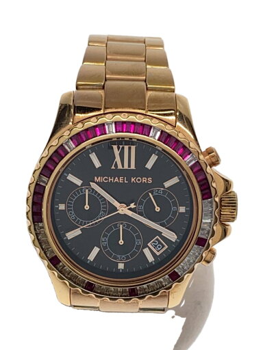 【中古】MICHAEL KORS◆クォーツ腕時計/アナログ/ステンレス/BLK/GLD/MK-6972//【服飾雑貨他】 【中古】MICHAEL KORS◆クォーツ腕時計/アナログ/ステンレス/BLK/GLD/MK-6972//【服飾雑貨他】