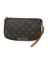 【中古】LOUIS VUITTON◆ポシェット・アクセソワール(OLD)_モノグラム_BRW/PVC/BRW【バッグ】