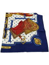【中古】HERMES◆スカーフ/シルク/BLU/レディース【服飾雑貨他】(4)
