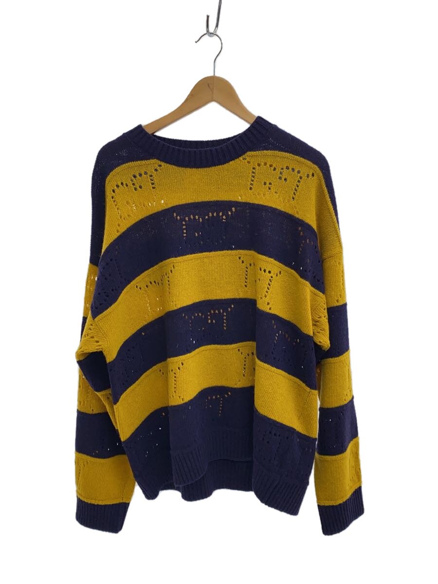 Rakuten - 【中古】GUCCI◆ニット・セーター(厚手)/L/ウール/NVY/ボーダー/751021【メンズウェア】