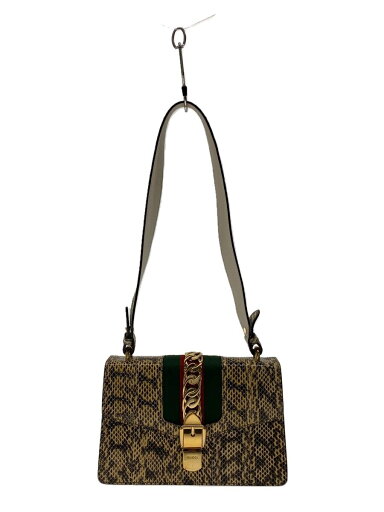 【中古】GUCCI◆421882/シルヴィ/シェリーライン/ショルダーバッグ/パイソン/レザー/WHT【バッグ】 【中古】GUCCI◆421882/シルヴィ/シェリーライン/ショルダーバッグ/パイソン/レザー/WHT【バッグ】