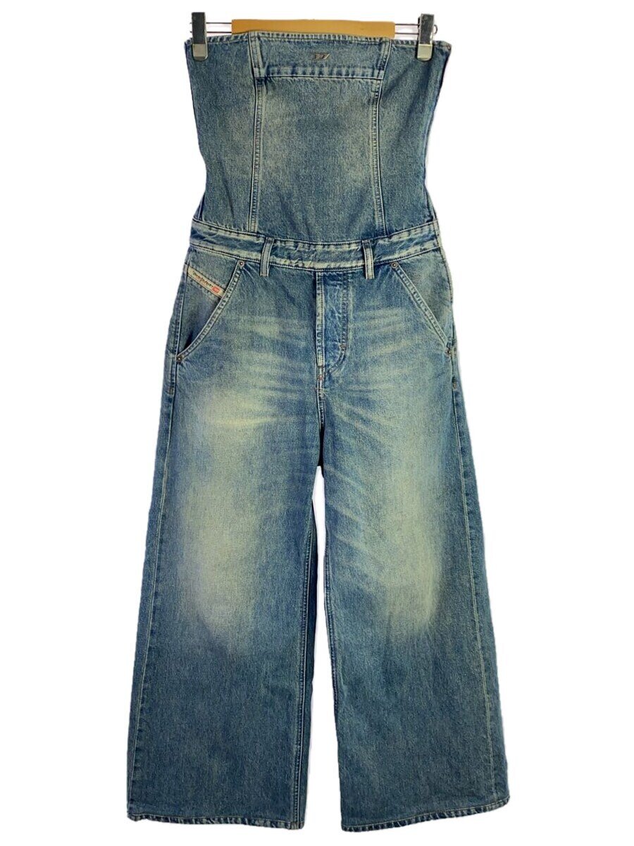 【中古】DIESEL◆de-bride/Jumpsuits/オールインワン/S/コットン/BLU/09J83【レディースウェア】