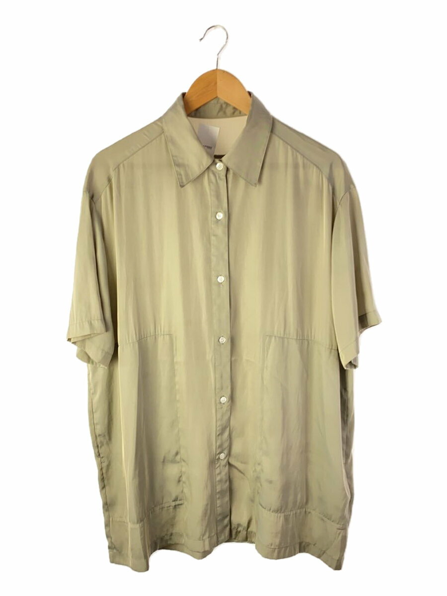 【中古】AMERI◆CHAMBRAY BIG PATTERN SHIRT/FREE/ポリエステル/GRN/無地/02220490030【レディースウェア】