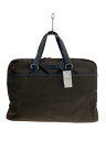 【中古】COACH◆ブリーフケース/ナイロン/KHK/無地/f70708/カーキ/ダブルジップ【バッグ】