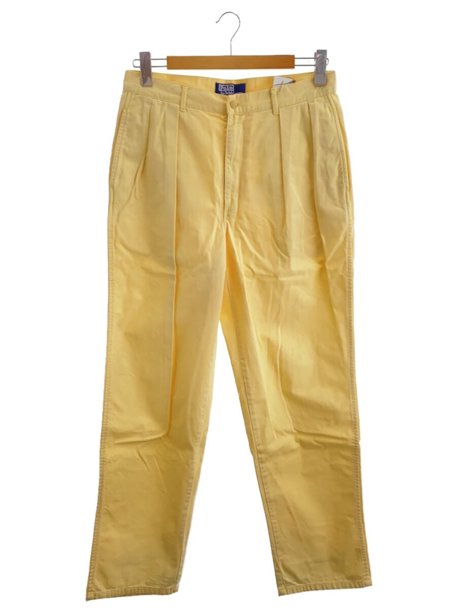 【中古】POLO RALPH LAUREN◆90s~/POLO CHINO/ANDREW型/ストレートパンツ/32/コットン/YLW【メンズウェア】