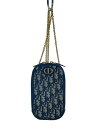 【中古】Christian Dior◆ショルダーバッグ/キャンバス/NVY/総柄【バッグ】