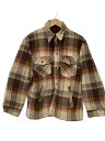 【中古】sears◆70s/長袖シャツ/M/ウール/BEG/玉虫【メンズウェア】(4)