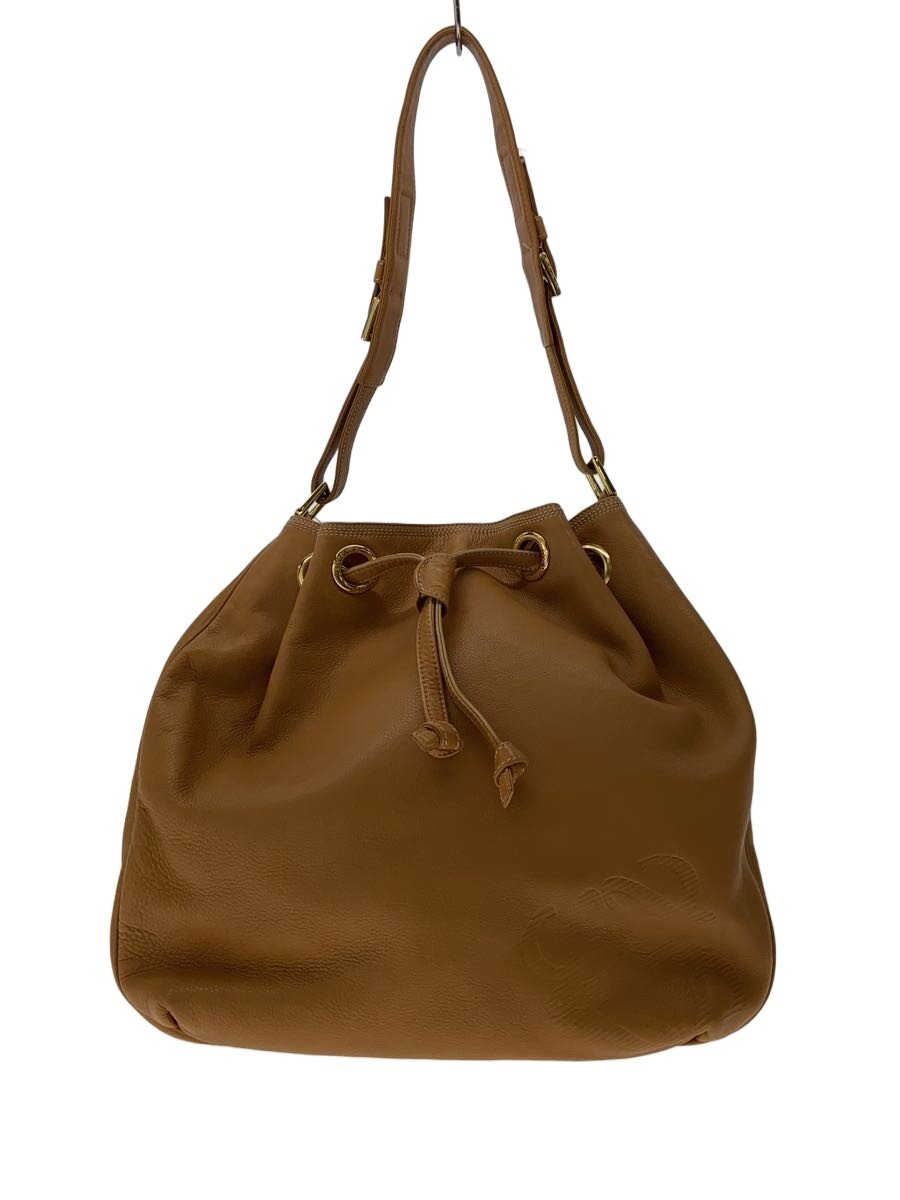 【中古】LOEWE◆ショルダーバッグ/レザー/BRW【バッグ】