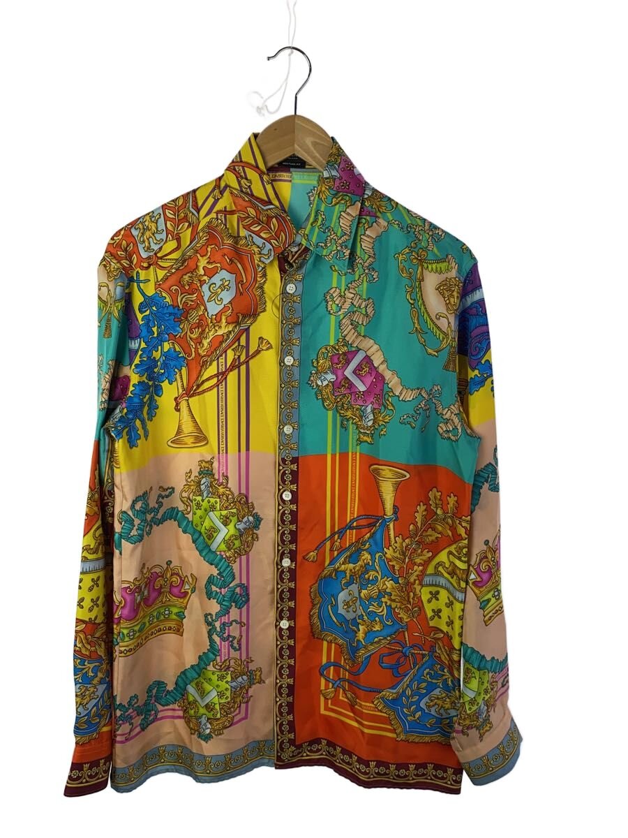VERSACE◆Royalty Print Informal Shirt/44/シルク/マルチカラー/総柄/1003941 1A03