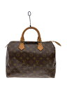 【中古】LOUIS VUITTON◆1)スピーディ30_モノグラム・キャンバス_BRW/PVC/BRW【バッグ】