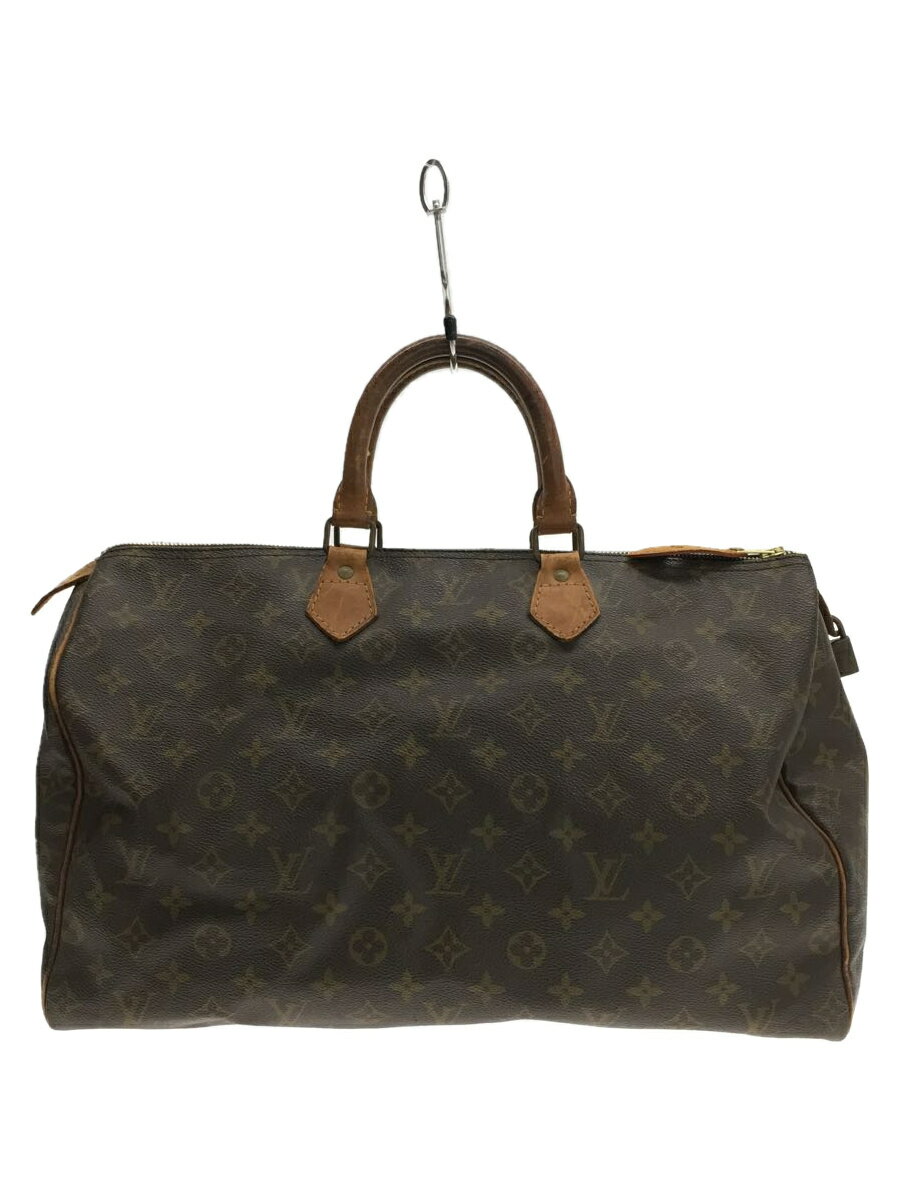 【中古】LOUIS VUITTON◆スピーディ40_モノグラム_BRW/PVC/BRW【バッグ】