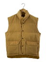 【中古】WRANGLER◆ダウンベスト/L/ナイロン/クリーム【メンズウェア】