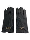 【中古】Salvatore Ferragamo◆手袋/レザー/BLK/無地/レディース【服飾雑貨他】(4)