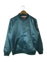 【中古】Supreme◆Betty Boop Satin Club Jacket/16SS/スタジャン/M/ポリエステル/BLU【メンズウェア】