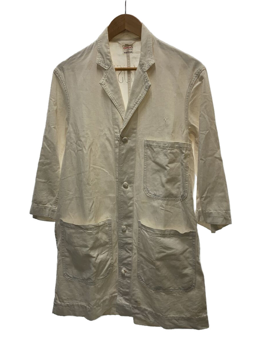【中古】WHITE HOUSE /ショップコート/34/--/WHT/無地【メンズウェア】