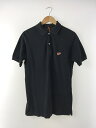 【中古】SCYE◆ロゴ入りポロシャツ/42/コットン/BLK【メンズウェア】