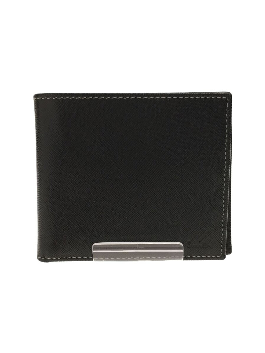 【中古】Paul Smith◆2つ折り財布/レザー/BLK/メンズ/AGXA 1033 W270【服飾雑貨他】