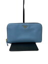 【中古】PRADA◆長財布/レザー/BLU/レディース【服飾雑貨他】