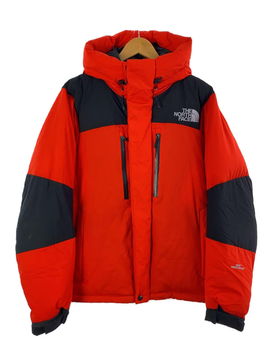 【中古】THE NORTH FACE◆BALTRO LIGHT JACKET_バルトロライトダウンジャケット/L/ナイロン/RED【メンズウェア】