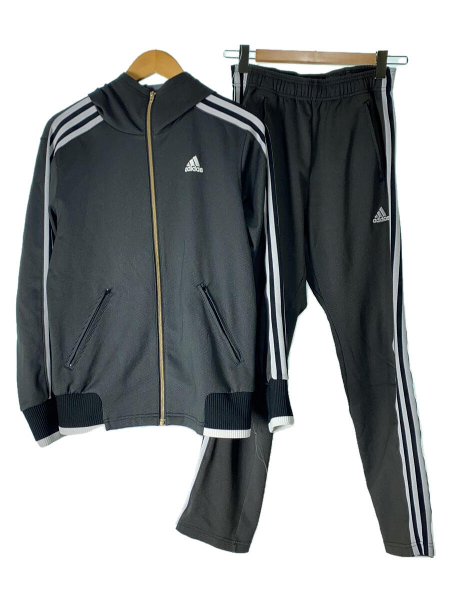 【中古】adidas◆セットアップ/M/コットン/BLK/無地/JD2019【メンズウェア】