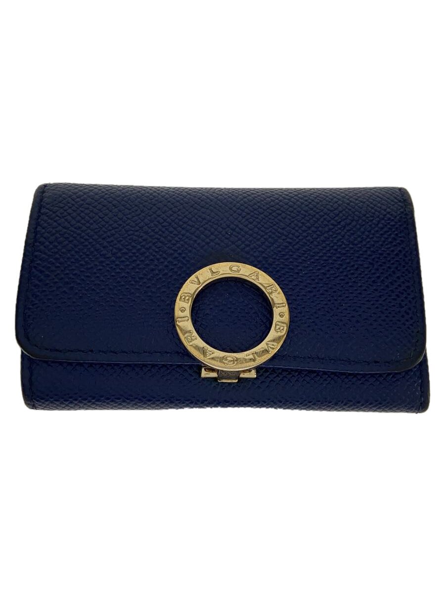 【中古】BVLGARI◆キーケース/レザー/NVY/無地/レディース/281403【服飾雑貨他】