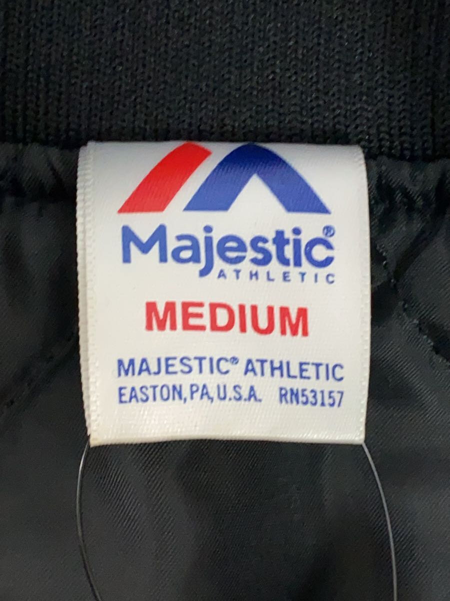 【中古】Majestic◆スタジャン/M/ポリエステル/BLK/MM23-ML-8F08【メンズウェア】