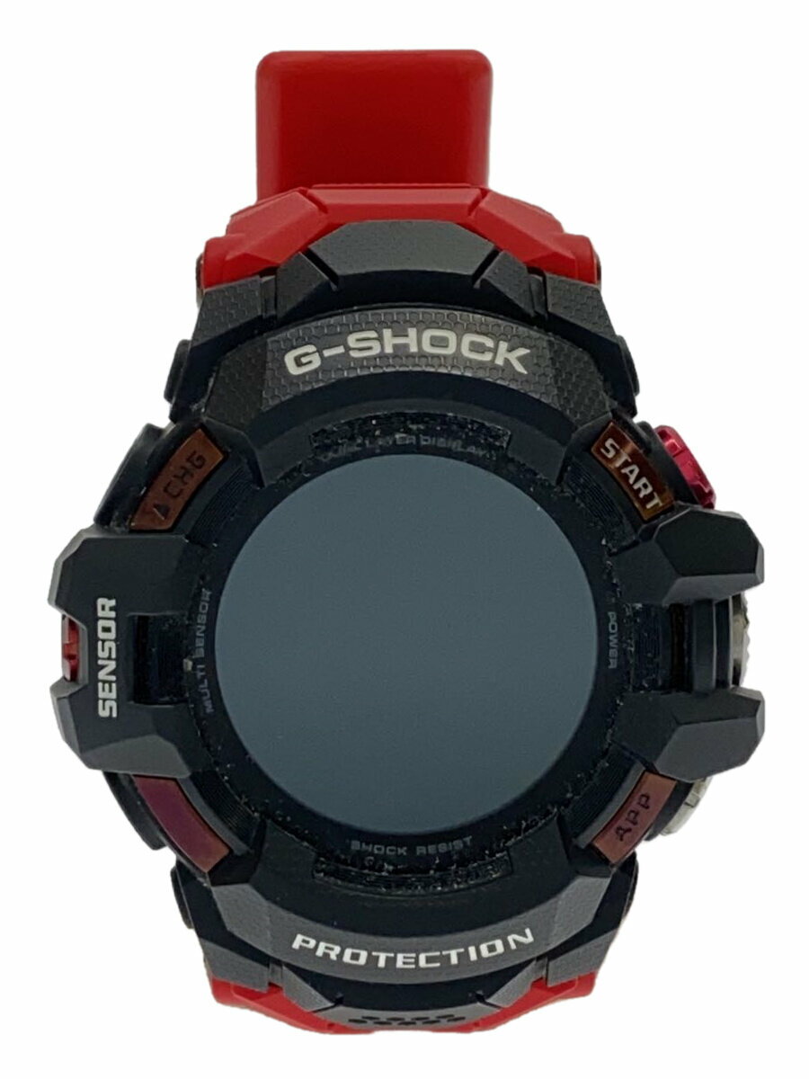 【中古】CASIO◆スマートウォッチ_G-SQUAD PRO/--/ラバー/BLK/RED//【服飾雑貨他】