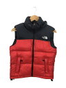 【中古】THE NORTH FACE◆ヌプシダウンベスト/S/ナイロン/レッド/ブラック/ND913 ...