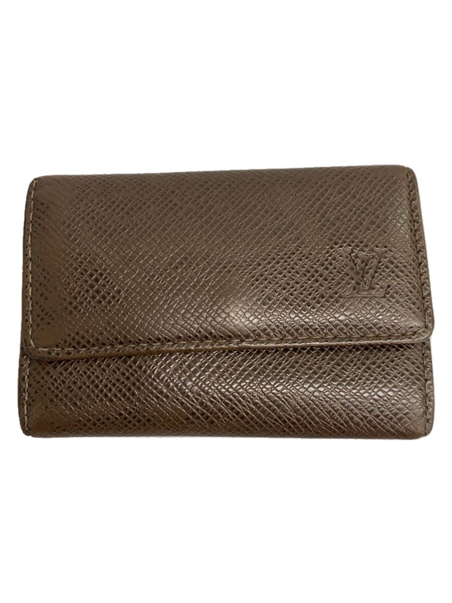 【中古】LOUIS VUITTON◆ミュルティクレ6_タイガ_BRW/レザー/BRW/メンズ【服飾雑貨他】