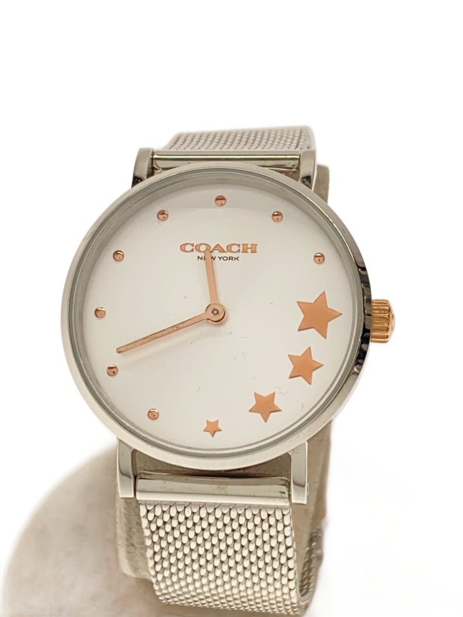 【ブランド】COACH 【ブランドカナ】コーチ 【型番】 【程度】B 【サイズ】 【メインカラー】シルバー 【素材・生地】ステンレス 【キーワード】　　 2026/01/31 スーパーセカンドストリート八尾店【4130】【中古】COACH◆クォーツ腕時計/アナログ/ステンレス ブランド COACH 型番 カラー シルバー 柄 素材・生地 ステンレス>色・素材について サイズ >サイズ表示について 実寸（cm） 【腕時計】 ケース縦：3.3 / ケース横：3 / 文字盤縦：2.6 / 文字盤横：2.6 / ケースの厚さ：0.7 / バンド幅：1.4 / 手首周り：/ 【その他】 その他サイズ：/ 商品は　スーパーセカンドストリート八尾店の店頭にて販売しております。商品に関するお問合わせは、お電話(TEL:072-990-2370)にて、問合わせ番号：2241301887589をお伝えください。 配送方法やお支払い方法に関するお問い合わせは、サポートセンターまでご連絡をお願いします。 ※お電話の対応は営業時間内のみとなります。お問い合わせフォームでお問い合わせの際はご注文番号をご記入下さい