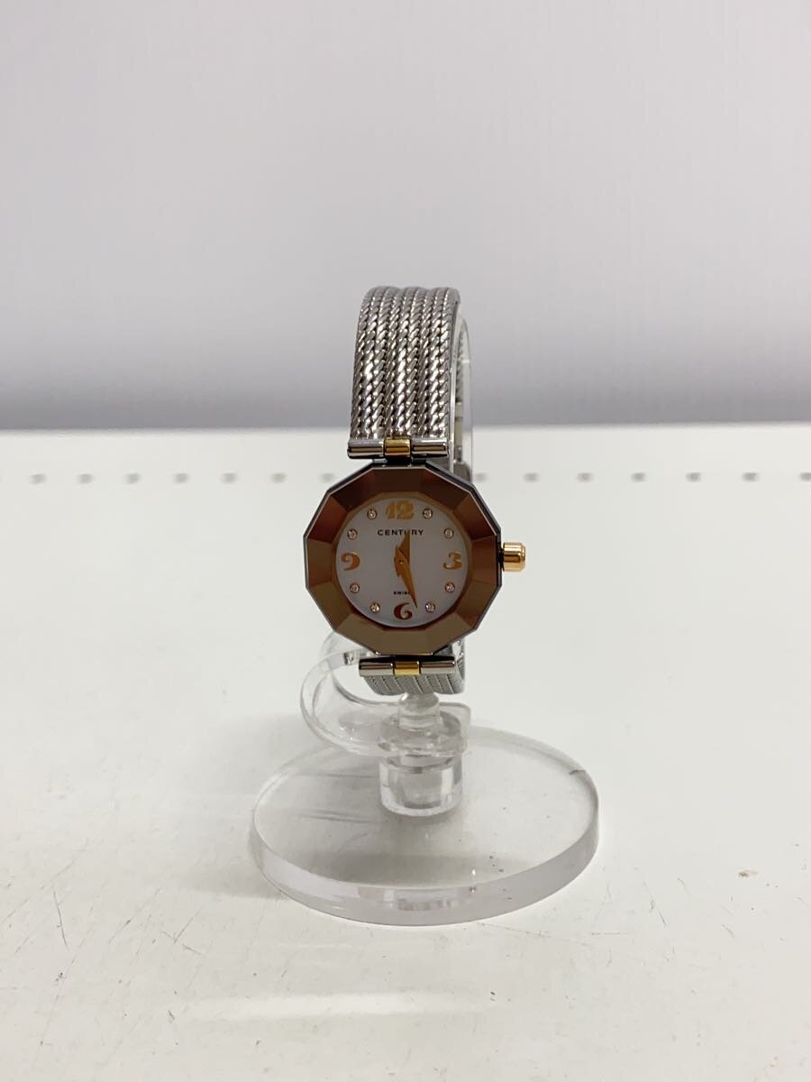 【中古】CENTURY◆TIME GEM/クォーツ腕時計/アナログ/ステンレス/SLV/SLV/SS【服飾雑貨他】