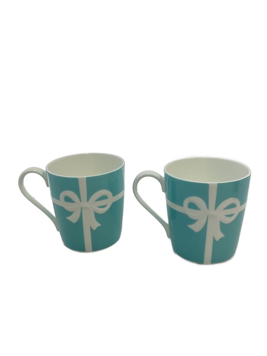【中古】TIFFANY&Co.◆グラス/2点セット/BLU/ブルーボックス/リボン/マグカップ【キッチン用品】