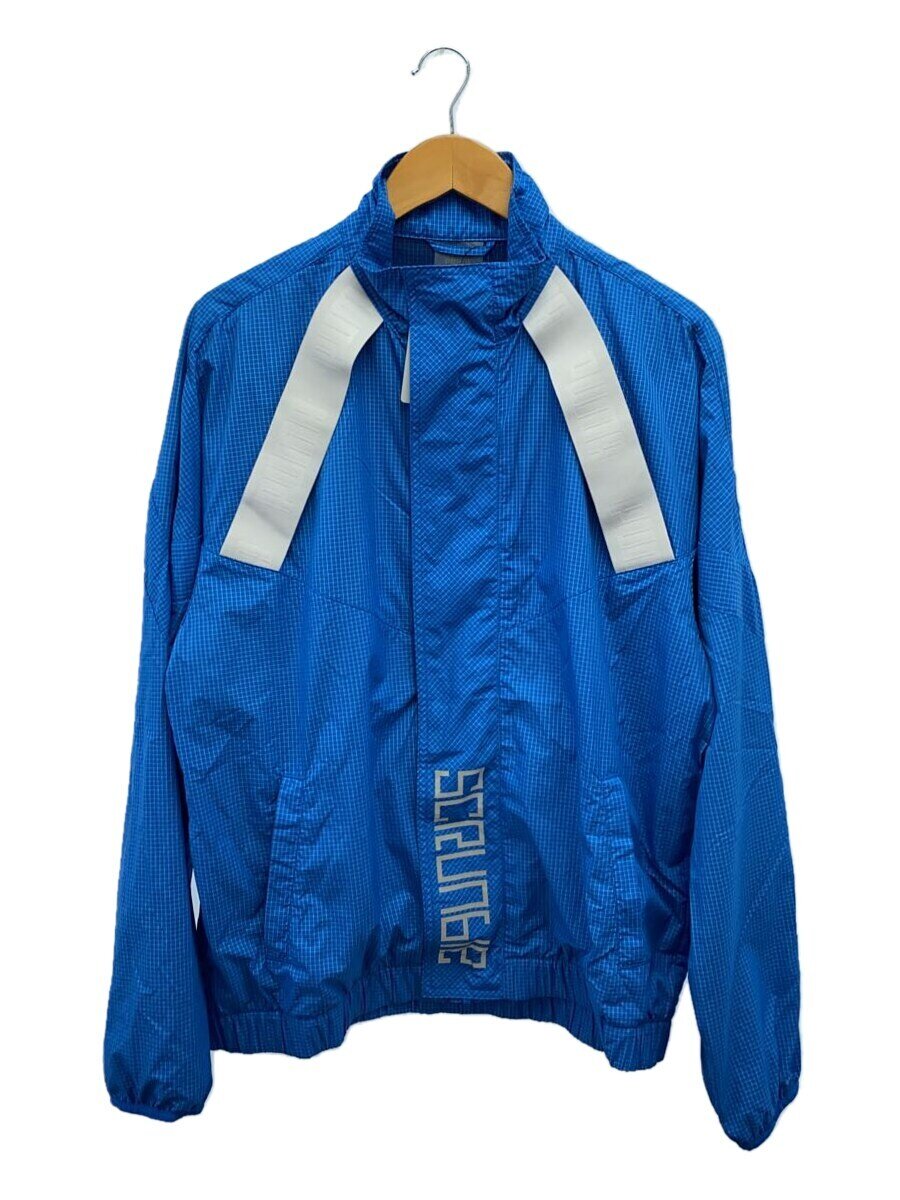 【中古】PUMA◆ウーブンジャケット/L/ナイロン/BLU/チェック/521657-63【メンズウェア】