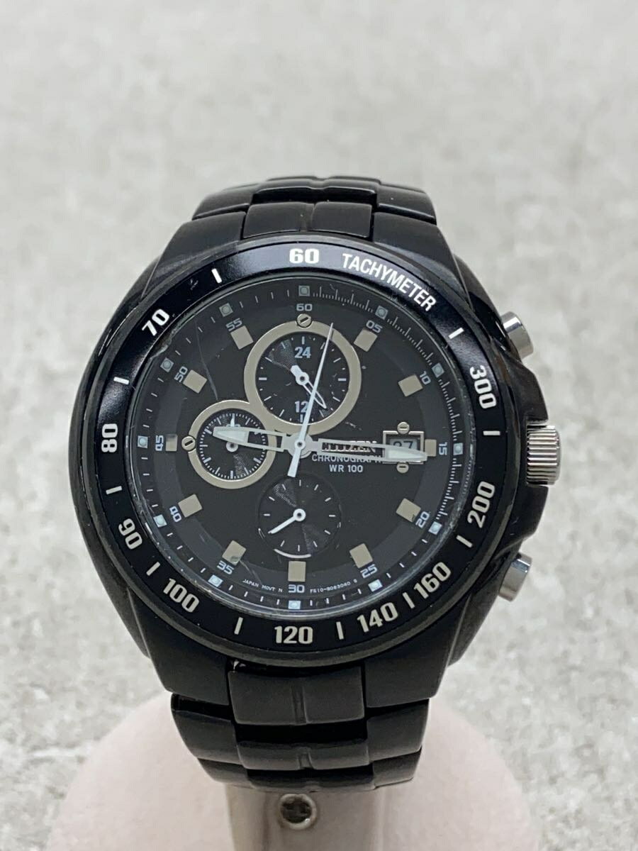 【中古】CITIZEN◆クォーツ腕時計/アナログ/BLK/GN-4W-S【服飾雑貨他】