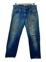 【中古】Levi’s◆オレンジタブ/ストレートパンツ/35/デニム/IDG/505-0215/ポケット内側汚れ・リペア【メンズウェア】(4)