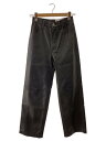 【中古】MAISON SPECIAL◆Vegan Leather Wide Straight Pants/36/フェイクレザー/BLK/裾ダメージ//【レディースウェア】